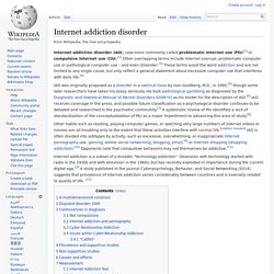 Internet addiction disorder - Wikipedia