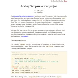 Adding Compass to your project
