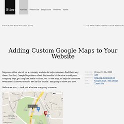 Adding Custom Google Maps to Your Website · Stiern.com