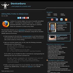 Adding REAL Firefox to Debian Lenny