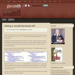 Adding a JavaScript-based diff « Glen Smith