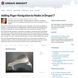 Adding Pager Navigation to Nodes in Drupal 7