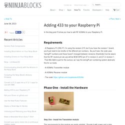 Adding 433 to your Raspberry Pi