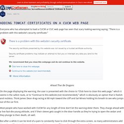 Adding Tomcat Certificates on a CUCM Web Page
