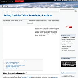 Adding YouTube Videos To Website, 4 Methods