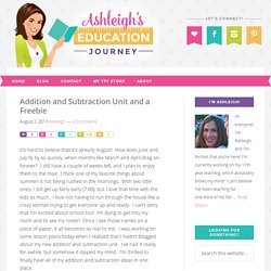 Addition and Subtraction Unit and a Freebie