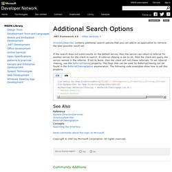Additional Search Options