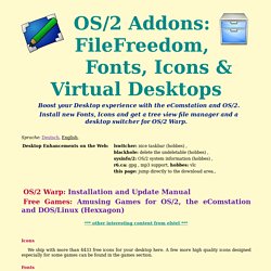 Addons for OS/2: Filemanager, Fonts & Icons