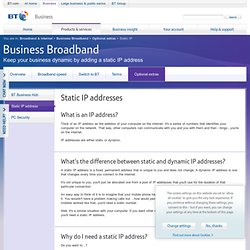 Static IP Address - Business Broadband - BT Business