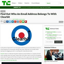 Find Out Who An Email Address Belongs To With Clearbit