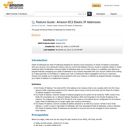 Feature Guide: Amazon EC2 Elastic IP Addresses : Articles & Tutorials