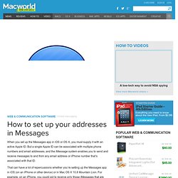 How to set up your addresses in Messages