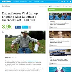 Dad Addresses Viral Laptop Shooting Over Daughter's Facebook Post [QUOTES]