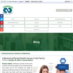 Addressing Mental Health Issues in the Family