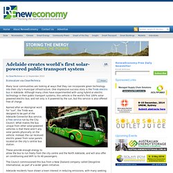 Adelaide creates world's first solar-powered public transport system