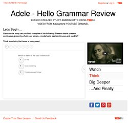 Adele - Hello Grammar Review