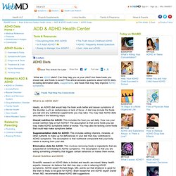 ADHD Diets for Children and Adults
