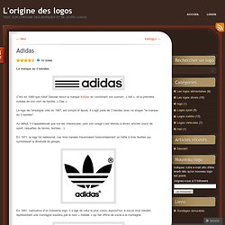 Adidas « L'origine des logos