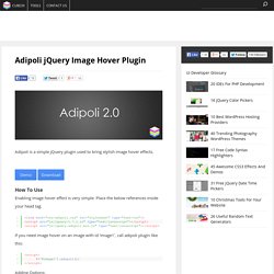 Adipoli jQuery Image Hover Plugin - Cube3x