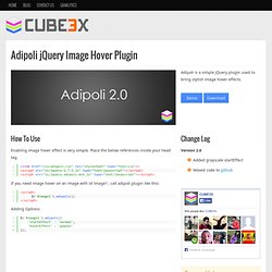 Adipoli jQuery Image Hover Effects