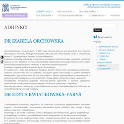 ADIUNKCI – Wydział Neofilologii