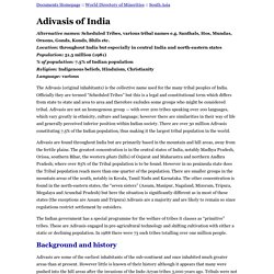Adivasis of India - World Directory of Minorities