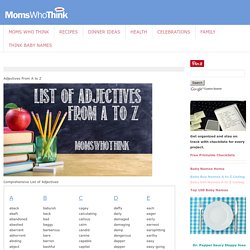 Adjectives That Start With A to Z List - Moms Who Think