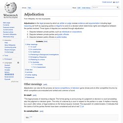 Adjudication, wikipedia