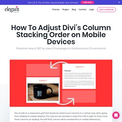 How To Adjust Divi’s Column Stacking Order on Mobile Devices