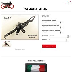 Yamaha MT-07 Rearsets Adjustable - www.geckoracing.it