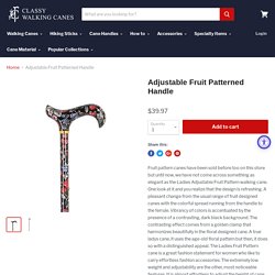 Adjustable Fruit Patterned Handle Cane