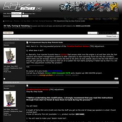TPS Adjustment Step-by-Step Pictorial Guide - SV650.org - SV650 & Gladius 650 Forum