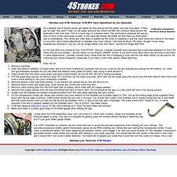 KTM RFS Valve Adjustment Procedure by Jon Delameter on 4Strokes.com