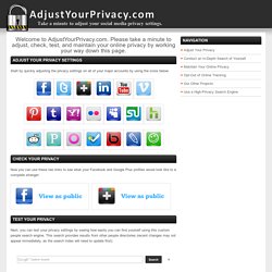 How to adjust your privacy settings