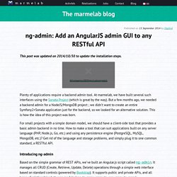 ng-admin: Add an AngularJS admin GUI to any RESTful API