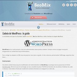 Admin Wordpress : le guide
