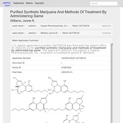 Purified Synthetic Marijuana And Methods Of Treatment By Administering Same Williams; Jonnie R. [Supera Pharmaceuticals, Inc.]