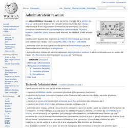 Wikipédia - Administrateur réseaux