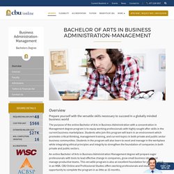 Bachelor of Arts in Business Administration Degree Online