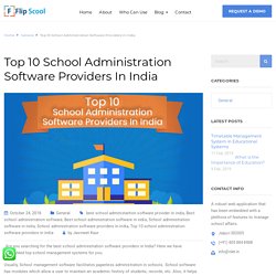 School Administration Software in INDIA - Flipscool