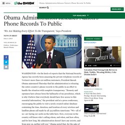 Obama Administration Releases Nation’s Phone Records To Public