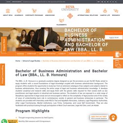 BBA LL.B.: Dual Degree in Business Administration and Law