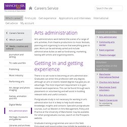 Arts administration (The University of Manchester)