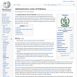 Administrative units of Pakistan