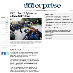 Davis Enterprise: Police remove Occupy UC Davis camp, arrest 10