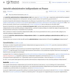 Autorité administrative indépendante en France