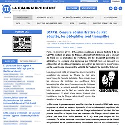 LOPPSI: Censure administrative du Net adoptée, les pédophiles sont tranquilles