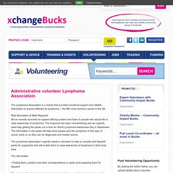 Administrative volunteer Lymphoma Associatoin - xchangeBucks