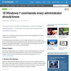 10 Windows 7 commands every administrator should know
