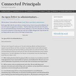 An open letter to administrators…